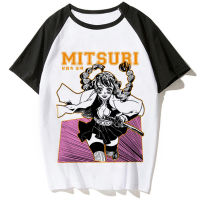 Mitsuri เสื้อยืดฮาราจูกุสำหรับผู้หญิง,เสื้อลายการ์ตูนฮาราจูกุฤดูร้อน