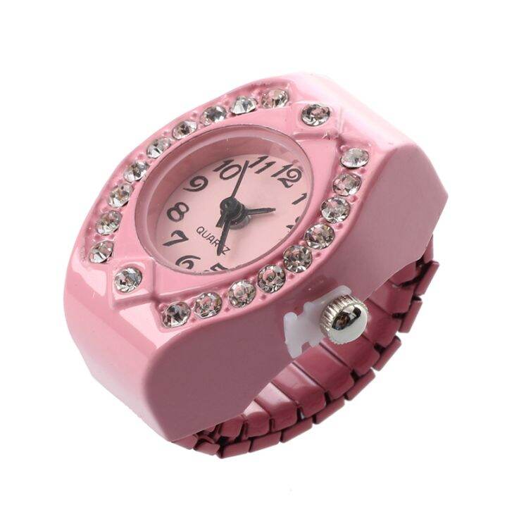 women-pink-alloy-quartz-pocket-finger-ring-watch-rhinestone-round-dial