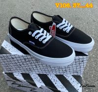 รองเท้าVANS AUTHENTIC BLACK WHITE SIZE.37-44 รองเท้าผ้าใบแวนส์ รองเท้าสีดำ รองเท้าแฟชั่น รองเท้าใส่ทำงาาน ใส่สบาย (อุปกรณ์ครบเซต)