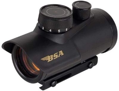 กล้องRed dot ของยี่ห้อ bsa จุดสีแดง เขียว น้ำเงิน 3 สี รุ่น RD30 อย่างดี หน้ากรม ยาว 3.5 นิ้ว รางในตัว ราง 11 และ 22 มิลลิเมตร