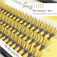 60 cluster/box Individual eyelashes0.07/0.1thick cluster eyelash extension3D lashes natural false eyelashes wholesale