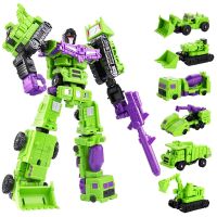 Transformation 6 In 1 Model Defensor Devastator Toys Action Figure Robot Plastic Toys ของขวัญที่ดีที่สุดสำหรับการศึกษา Children