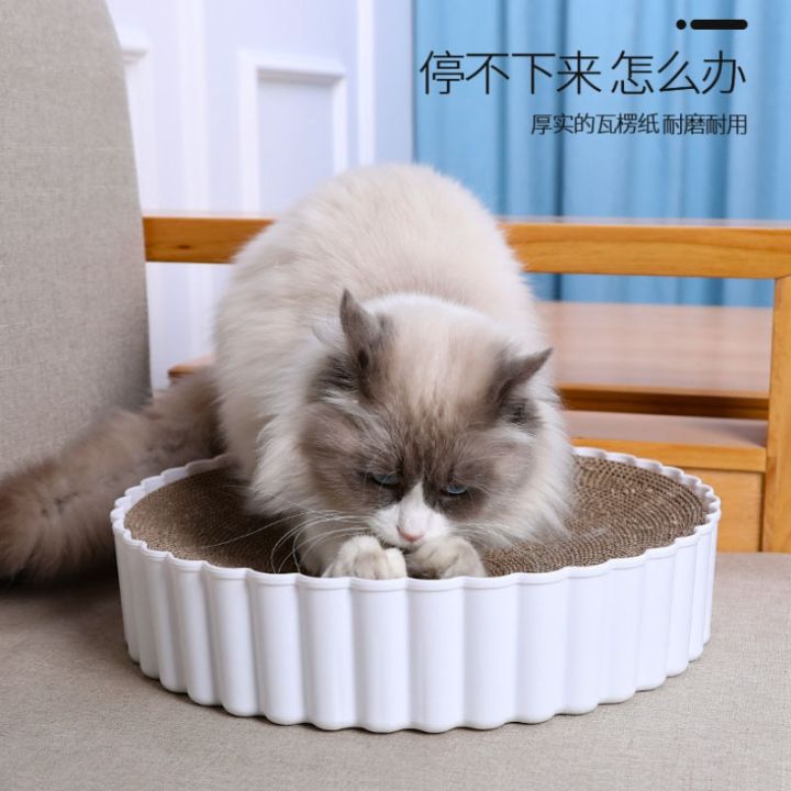 cod-corrugated-paper-cat-scratching-board-climbing-frame-new-round-corrugated-nest-basin-grinding-claw-pad