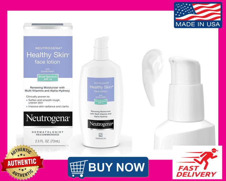 Neutrogena Healthy Skin Face Moisturizer Lotion With Sunscreen Spf 15 Soften Smooth Rough Skin 2 7363