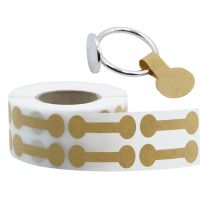 【CW】♂❣▤  500Pcs/Roll Dumbell Tag Rectangle Self-Sticker Label Blank Paper Jewelry Price