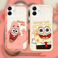 เคสโทรศัพท์ Samsung Galaxy A04 Clear Non-Slip การ์ตูนน่ารัก SpongeBob Parker Star รูปแบบยางนุ่มปลอก Samsung A04กล้องป้องกันเคสโทรศัพท์