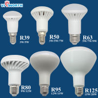 【♘COD Free Cas♘】 mian885 R50โคมไฟ Led E14 E27ฐาน3W 5W 7W 9W 12W 15W 20W หลอดไฟ Led R39 R63 R80 Br30 Br40 Ac 110V 220V 240V สีขาวเย็นอบอุ่น