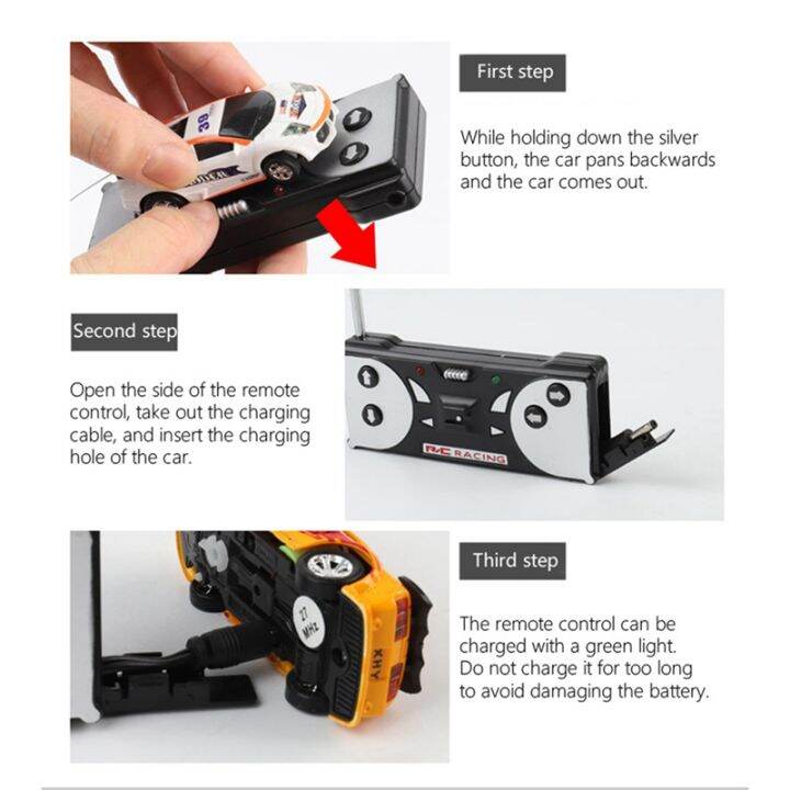 Mini RC Car Coke Can Radio Remote Control Racing Car 4 Frequencies Toy