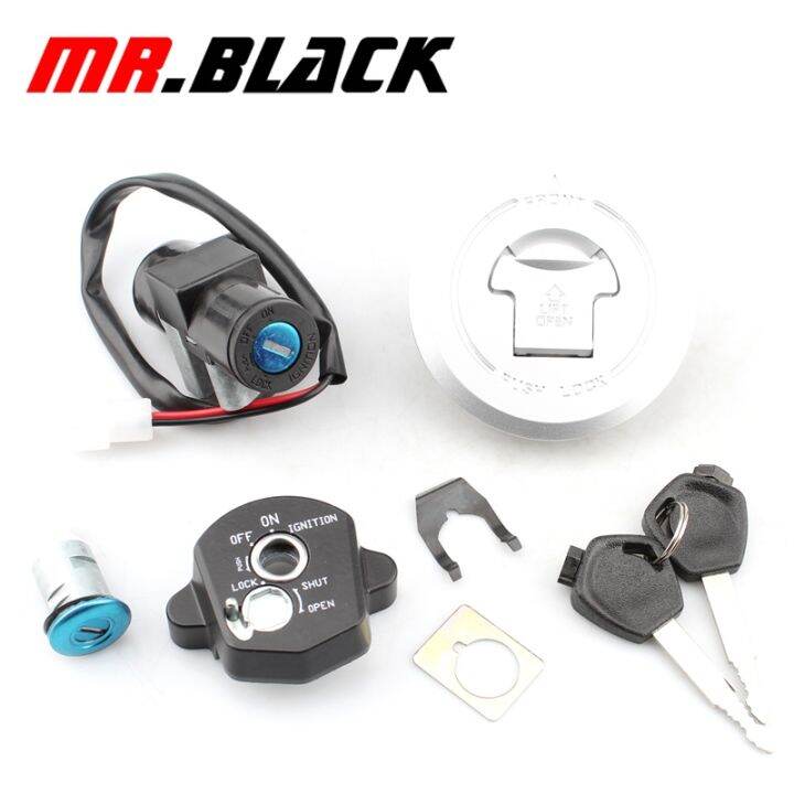 Motorcycle Ignition Switch Fuel Gas Cap Seat Lock Key Set For Honda