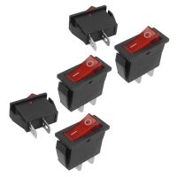 20 Pcs 2 Pin SPST Red Neon Light On/Off Rocker Switch AC 16A/250V 20A/125V