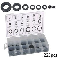 225Pcs 18size Rubber O Ring Oring Seal Plumbing Garage Sealing Assort Set Kit For Piping Machinery Motors Hydraulics Plumbing Gas Stove Parts Accessor