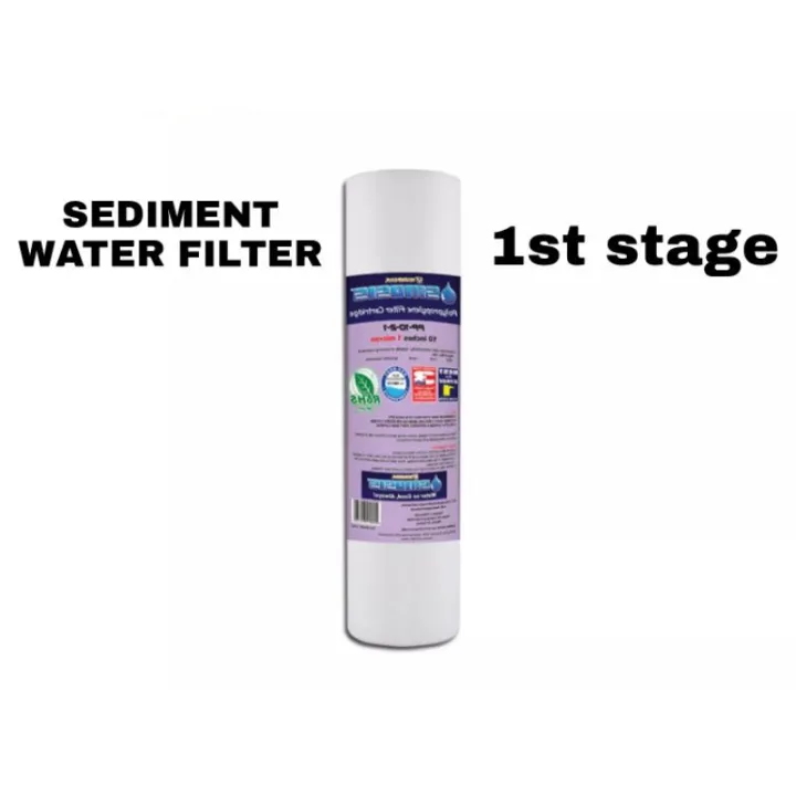 SEDIMENT FILTER 10"(1ST STAGE) HIGH QUALITY WATER FILTER 5 & 1 MICRON