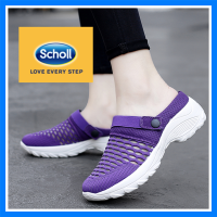 Scholl รองเท้าผู้หญิง Scholl รองเท้าผ้าใบรองเท้าผู้หญิง รองเท้า Scholl รองเท้าหญิง Scholl รองเท้าผ้าใบผู้หญิง รองเท้าแตะเกาหลี sholl ขนาดใหญ่ 41 42 ครึ่งรองเท้าแตะแบนแบนฤดูร้อนโบฮีเมียรองเท้าแตะผู้หญิงกีฬาลำลองกีฬาครึ่งรองเท้าเดิน- AS2029