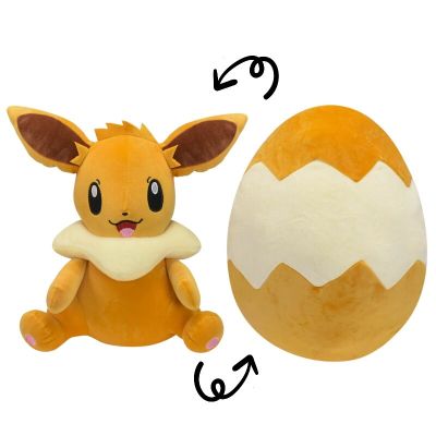 ไข่โปเกมอน Eevee เปลี่ยนได้ตุ๊กตาของเล่นน่ารักนิ่มภาพอนิเมะตุ๊กตาสัตว์ตุ๊กตาภลูเซือของขวัญสำหรับเด็กเด็กผู้ชายเด็กผู้หญิง