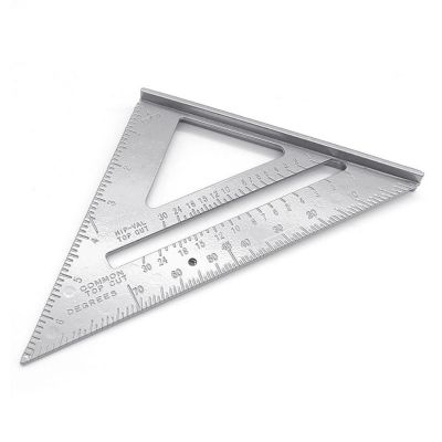 7inch Aluminum Alloy Triangle Angle Protractor Measuring Ruler Woodworking Tool