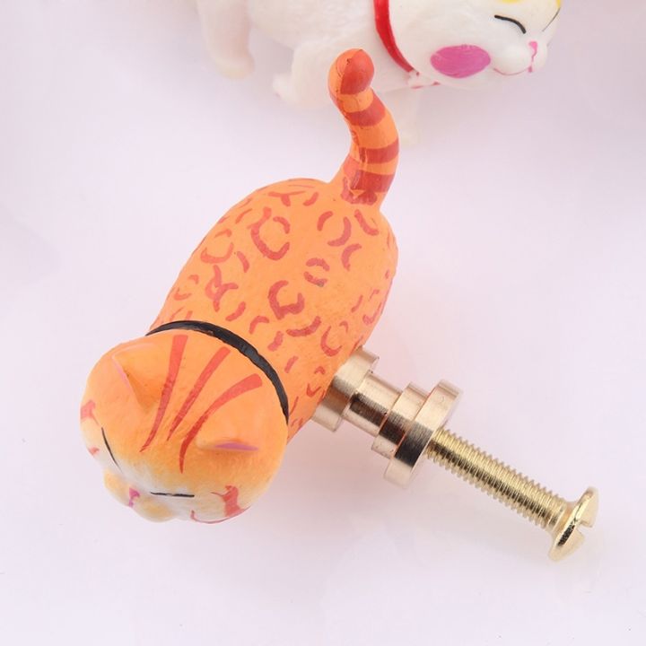 lz-rotatable-cabinet-knobs-cute-cartoon-cat-handle-brasswardrobe-door-handle-drawer-single-hole-surface-mounted-small-handle