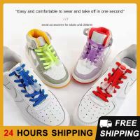 1Pair Flat Free Lazy Shoelaces For Children Elastic Shoe Lace Without Tie Spring Buckle Shoestrings For Sneakers Shoe Accessorie