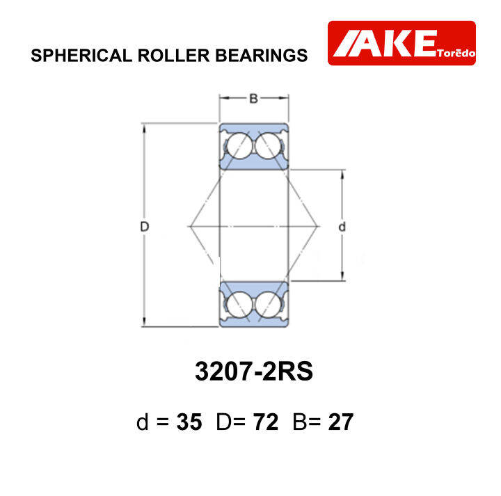 3201-2rs-3202-2rs-3203-2rs-3204-2rs-3205-2rs-3206-2rs-3207-2rs-3208-2rs-3209-2rs-ตลับลูกปืนเม็ดกลมสัมผัสเชิงมุม-2-แถว-ฝายาง-double-row-angular-contact-ball-bearing-จัดจำหน่ายโดย-ake-tor-do