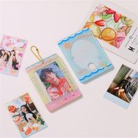 YUNYOUA พวงกุญแจการ์ดพวงกุญแจห้อยกระเป๋าสุดน่ารัก,พวงกุญแจลาย Kpop Photocard Keys Photo Sleeve ผู้ถือโปสการ์ดบัตรป้องกันเคสป้องกัน