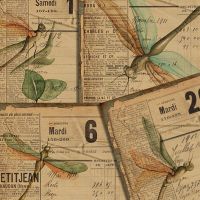 4Pcs/Lot Dragonfly Retro Material Papers DIY Scrapbooking Album Diary Gift Decorative Paper Scrapbooking Paper