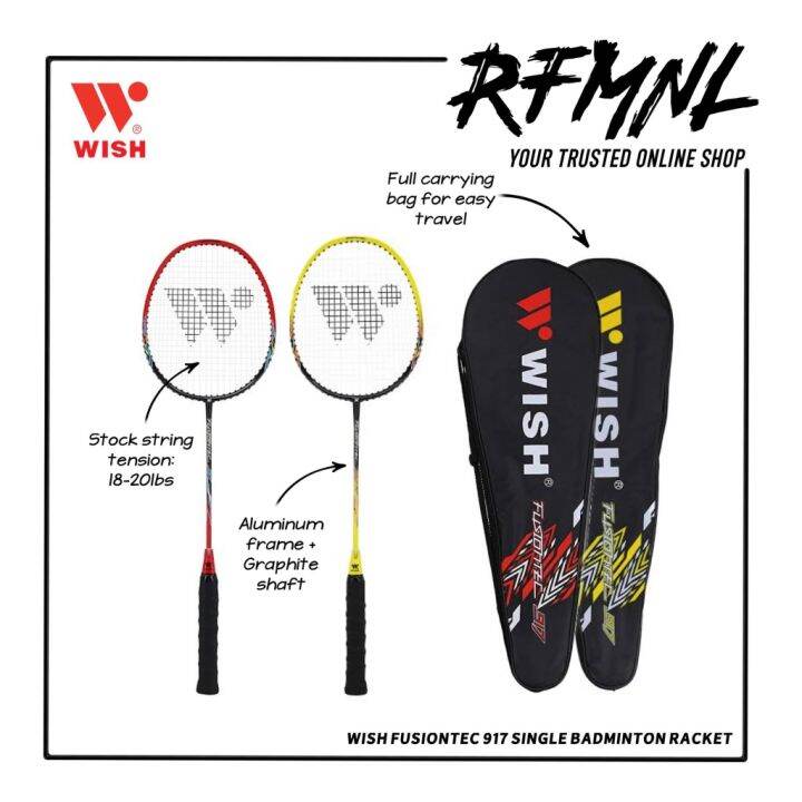 Wish Fusiontec 917 Badminton Racket Lazada PH