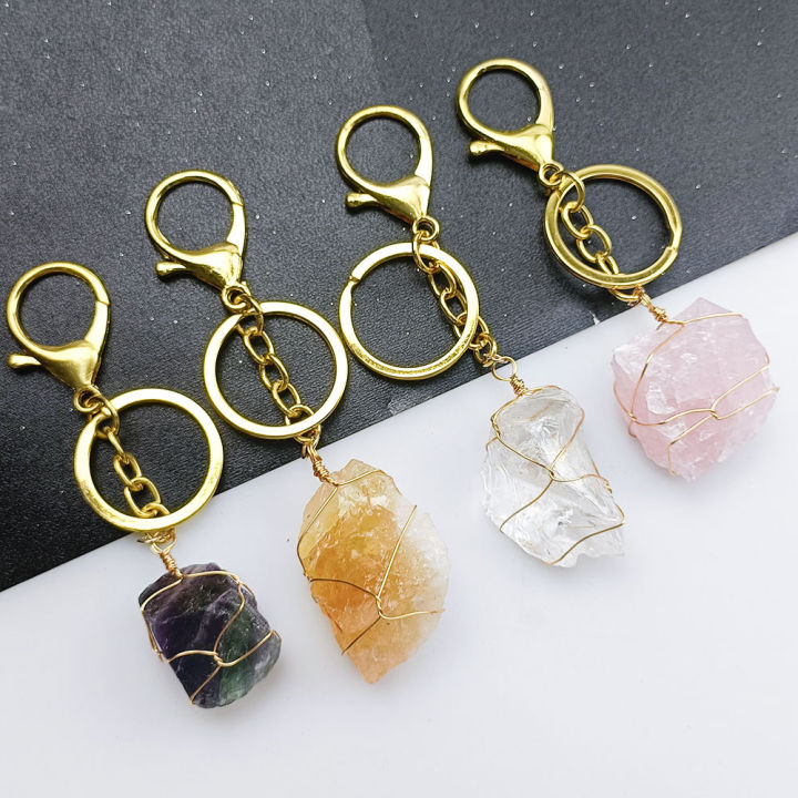 yizizai-natural-original-stone-keychain-reiki-healing-crystal-pendant-keyring-men-women-bag-hangle-car-decor-jewelry-accessories