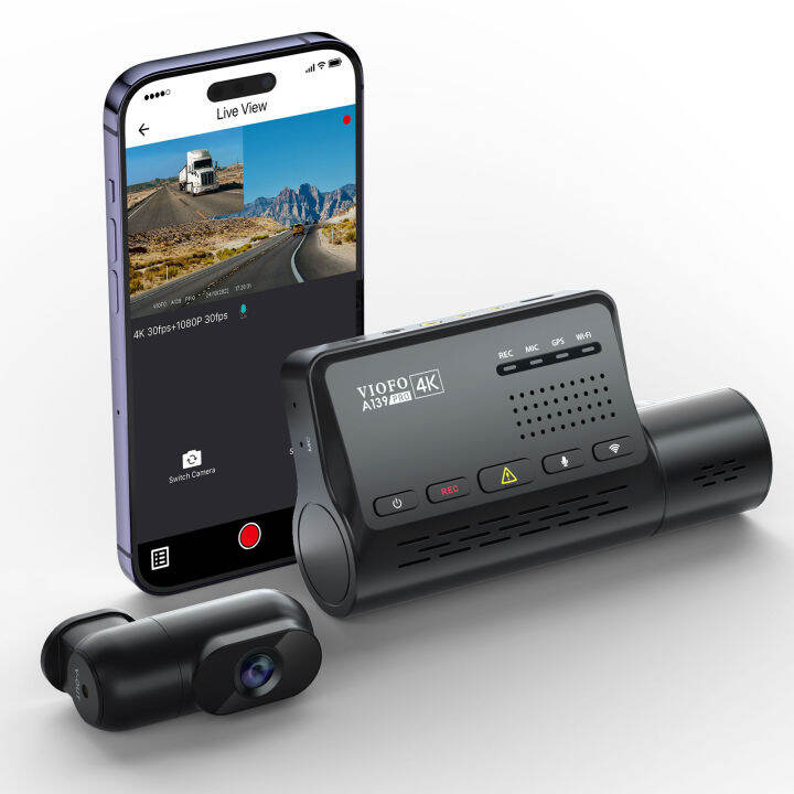 VIOFO A139 Pro 4K HDR Dash Cam STARVIS 2 Sensor, Front And Rear Car Camera Ultra HD 4K+1080P