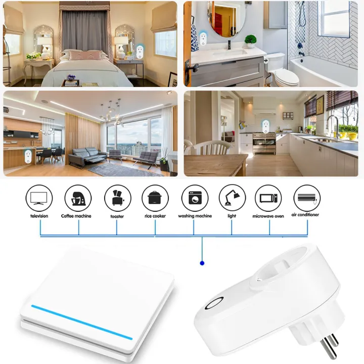 Smart Socket 220V 15A Electrical Outlet 433Mhz RF plug with Wireless