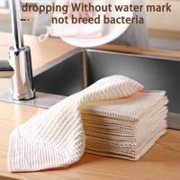 5Pcs Tear Resistant Dish Cloth Water Absorption Cleaning Rag Remove Oil Waffle Texture Kitchen Cleaning Towel Household Supply Dish Cloth  Towels