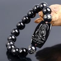 Bracelet Women Black Obsidian