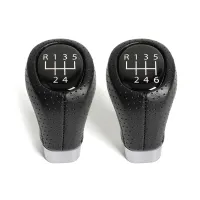 ส่วนใหญ่เป็นสีดำเกียร์รถ Shift Knob Shifter สำหรับ Bmw 56th E81 E82 E87 E88 E91 E92 E93หนังพลาสติกรถเกียร์ Shift