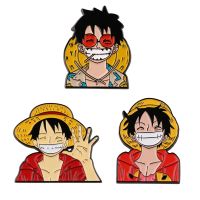 【LZ】❐  Anime japonês One Piece Esmalte Pin Luffy Lapel Pins Manga Broches para Mulheres Jóias da Moda Acessórios Cosplay Presentes