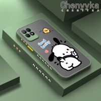 เคส Chenyyka สำหรับ Realme 8 4G Realme 8 Pro,เคสแฟชั่นน่ารัก Pochacco ดีไซน์ใหม่ฝ้าขอบเปลือกแข็งเคสซิลิโคนนิ่มคลุมทั้งหมดเลนส์กล้องถ่ายรูปเคสป้องกันทนแรงกระแทก