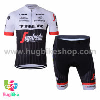 ชุดจักรยานแขนสั้นทีม Trek 17 (01) สีขาวดำ