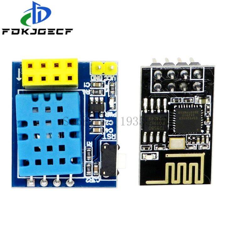 โมดูลเซ็นเซอร์วัดอุณหภูมิความชื้น-dht11-esp-01s-esp8266-esp-01-esp8266-wifi-nodemcu-สมาร์ทโฮม-iot-ของตกแต่งงานปาร์ตี้วงจรรวม