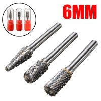 1Pcs โรตารี่ Burr 14นิ้ว6Mm Shank ทังสเตนคาร์ไบด์เครื่องตัด CNC แกะสลักบิตสำหรับเครื่องมือไฟฟ้าอุปกรณ์เสริม Rotary Milling Cutter