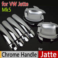 AFor VW Jetta MK5 2005-2011 Chrome ประตู Handle ครอบคลุม Trim 4ประตู Volkswagen A5 1K อุปกรณ์เสริมโครเมียมจัดแต่งทรงผมรถ StylingM