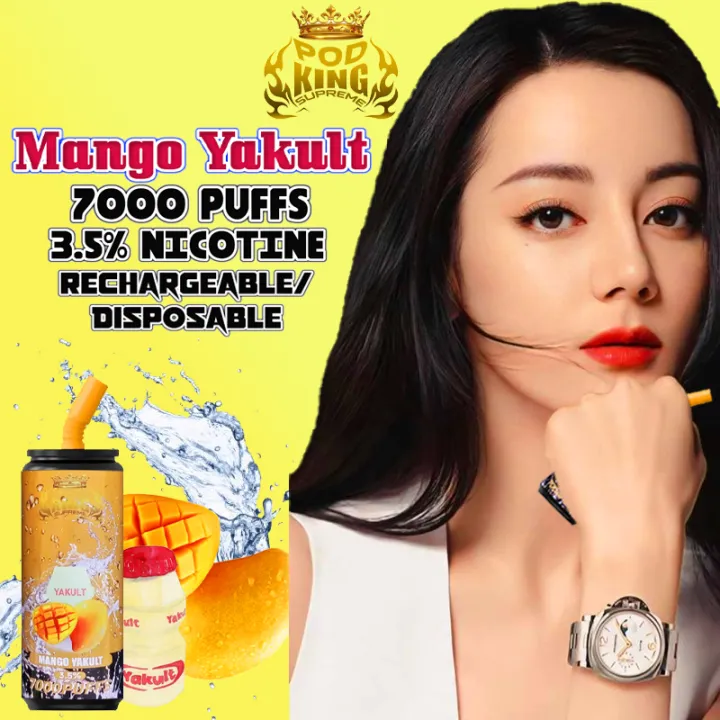 POD KING SUPREME Rechargeable Disposable PUFF PLUS 7000 Puffs (MANGO