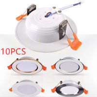 10PCS LED Downlight Dimmable 220V 3-color dimming LED downlight 5W 7W 9W 12W 15W Recessed in LED Ceiling Downlight Light Lamp