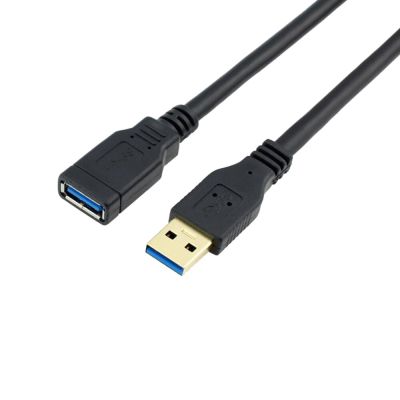 USB แบบสั้นเฉียบ3.0สายพ่วงฮับ USB 3.0สายชายกับเต้ารับต่อ20ซม. สีดำความเร็วสูงสำหรับสมาร์ททีวีแล็ปท็อปพีซี