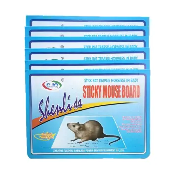 24 Pack Large Baited Glue Traps Sticky Mouse Trap Rat Traps Indoor Rodent  Killer Baited Trays Rat Mouse Exterminator Plastic Sticky Non Toxic Mice