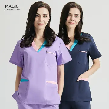 Short Sleeved Dentistry Work Sets Beauty Salon Spa Uniforms Women