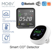 MOES Air Quality Carbon Dioxide Detector with Alarm Clock,Temperature Monitor,Humidity Air Tester,WiFi/BT,Tuya Smart,3 in 1,CO2