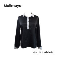 Malimays เสื้อเชิ้ิ้ตคอปก ดีเทลกระดุมหน้า D032-20