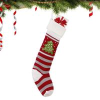 Knit Christmas Stocking Reindeer Santa Snowman Christmas Tree Stockings Holiday Festival Party Favor Gift Bags For Kids Toy Good Socks Tights