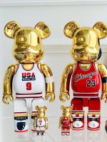 Bearbrick 400 1000 NBA Jersey หมีรุนแรง Electroplating Bearbrick Tide Play Blind Figurine Garage ชุด Ins เครื่องประดับ