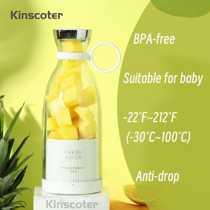 kinscoter-เครื่องปั่นผสมเครื่องคั้นน้ำส้มขนาดเล็ก-usb-ไร้สายเครื่องปั่นผลไม้พกพาพร้อมฟังก์ชันป้องกันการตกร้านค้า