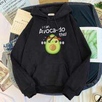 Female Hoody Avocado For Arm Exercise I Can Do This Letter Print Sweatshirt Women Oversize Kawaii Soft O-Neck Sudadera Mujer Top Size Xxs-4Xl