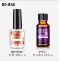 น้ำยาไล่ความชื้น  ชุดเตรียมหน้าเล็บออเเกนิก ไพร์มเมอร์ Rosalind Set Nail Primer+Dehydrator ขนาด 15ml.  ป้องกันการเกิดเชื้อราในเล็บ ต่อเล็บทน