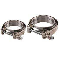 V Band Exhaust Clamp 2.5นิ้ว3นิ้ว63มม. 76มม. ท่อไอเสียชายและหญิงหน้าแปลน Vband Clamp V-Band Muffler Clamp สแตนเลส